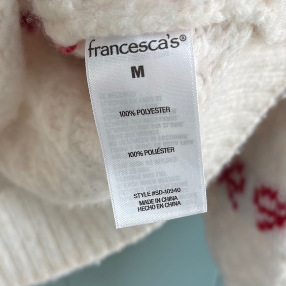 Francesca’s Sweater Red Bow Details - Picture 3 of 4